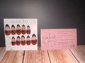 Gothic Glitter Pumpkin Press-On Nails | Black French Tip & Bronze Pumpkin Line Art