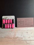 Gothic|Girly|Spooky Pink Matte Pop-Art Nails